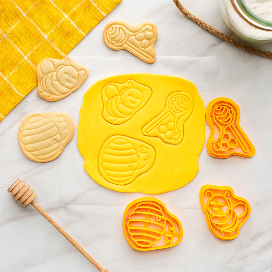 Bee Cookie Stamp 3D—Set of 3