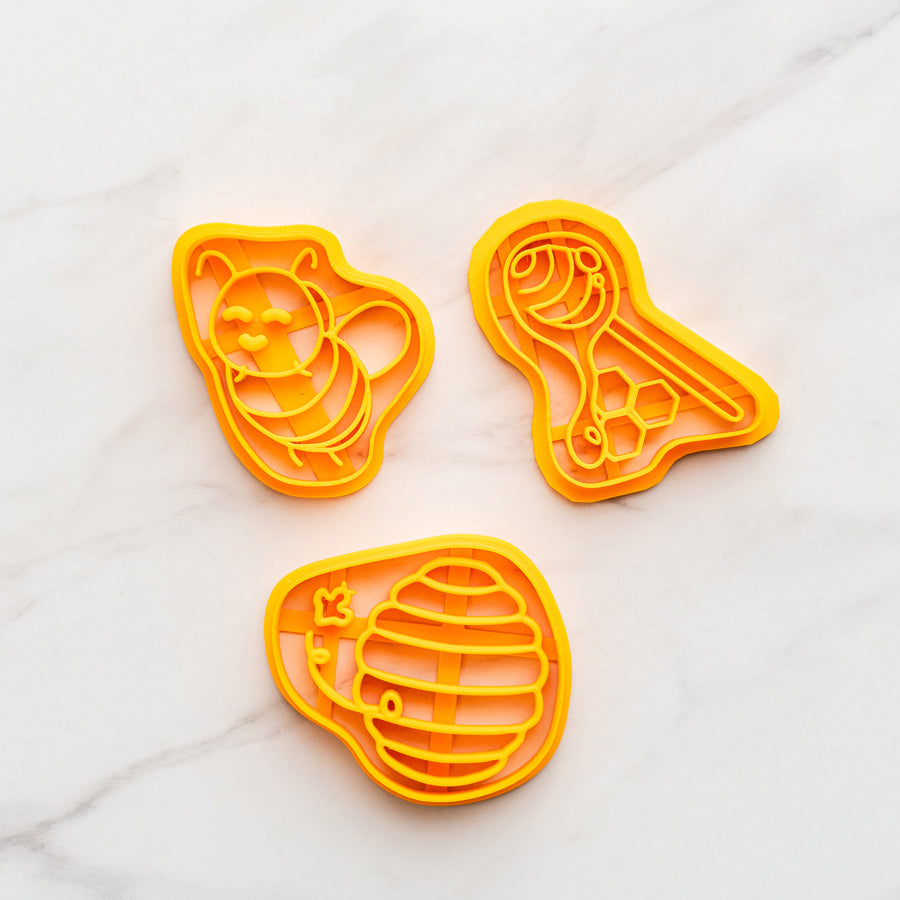 Bee Cookie Stamp 3D—Set of 3