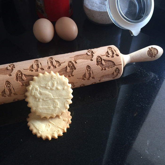 BASSET HOUND ROLLING PIN - pastrymade