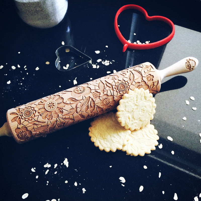 FLOWERS ROLLING PIN - pastrymade