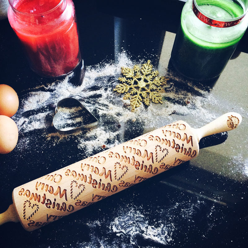 MERRY CHRISTMAS ROLLING PIN - pastrymade