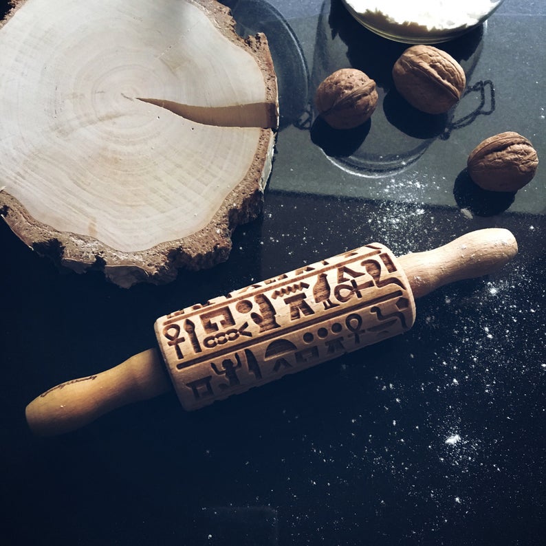 HIEROGLYPHS KIDS ROLLING PIN - pastrymade