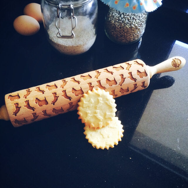 WEST HIGHLAND white TERRIER ROLLING PIN - pastrymade